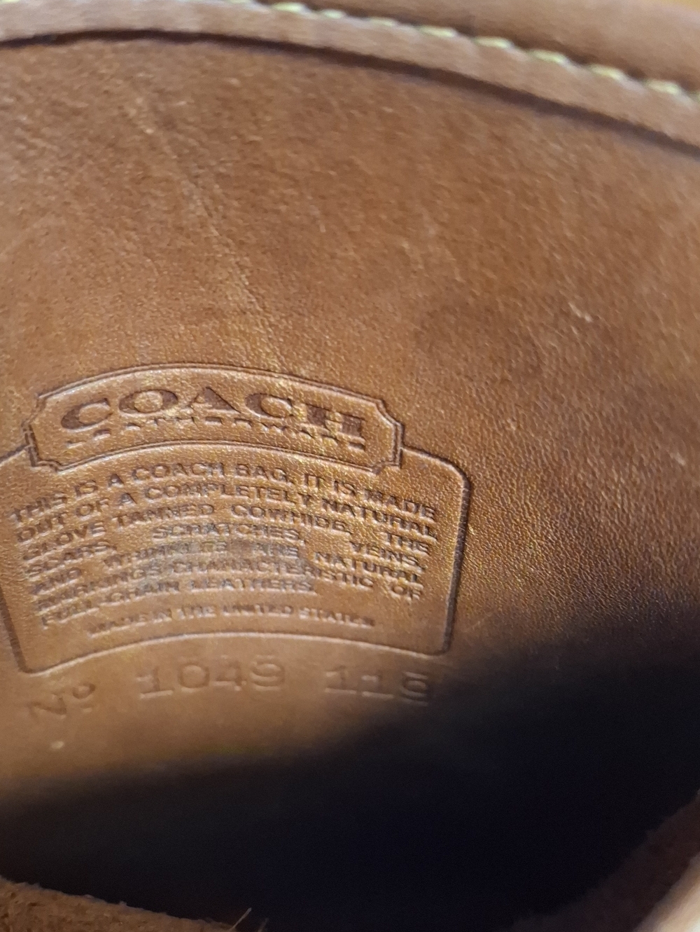 Vintage Coach Brown Leather Crossbody Bag Turn-Lock Brass Closure - Picture 15 of 16